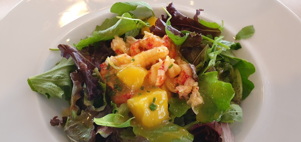 Corsica-Sardinia Ferries, Mega Express One, Sardaigne, restaurant Dolce Gusto, crevettes mangue.